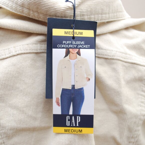 Gap Women's Corduroy Jacket in Oyster Grey MEDIUM BNWT - Picture 8 of 10